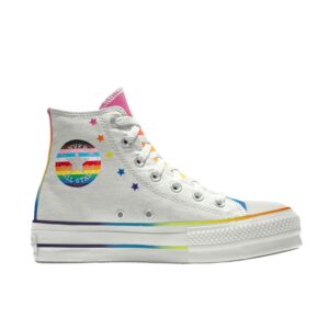 Converse Custom Chuck Taylor All Star Lift Platform Pride Grey