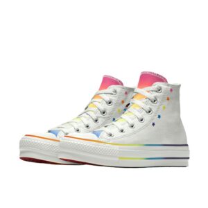 Converse Custom Chuck Taylor All Star Lift Platform Pride Grey