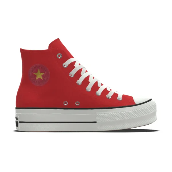 Converse High Custom Chuck Taylor All Star Lift Platform Red