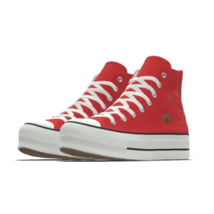 Converse High Custom Chuck Taylor All Star Lift Platform Red