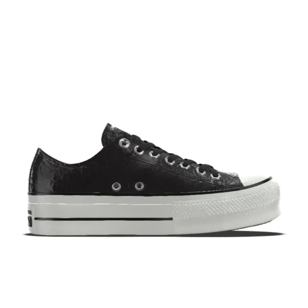 Converse Low Custom Chuck Taylor All Star Lift Platform Black